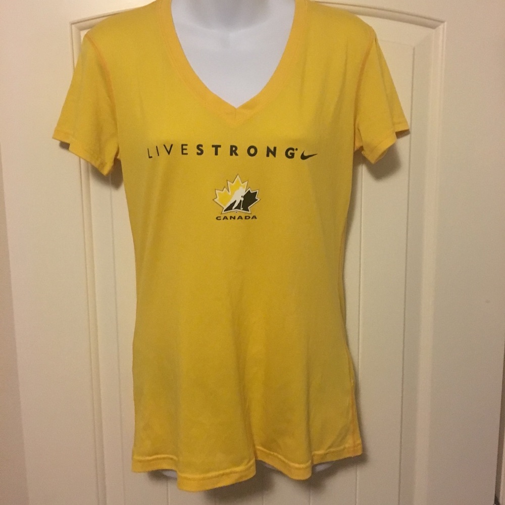 Nike LIVESTRONG CANADA HOCKEY dri-fit tee SMALL